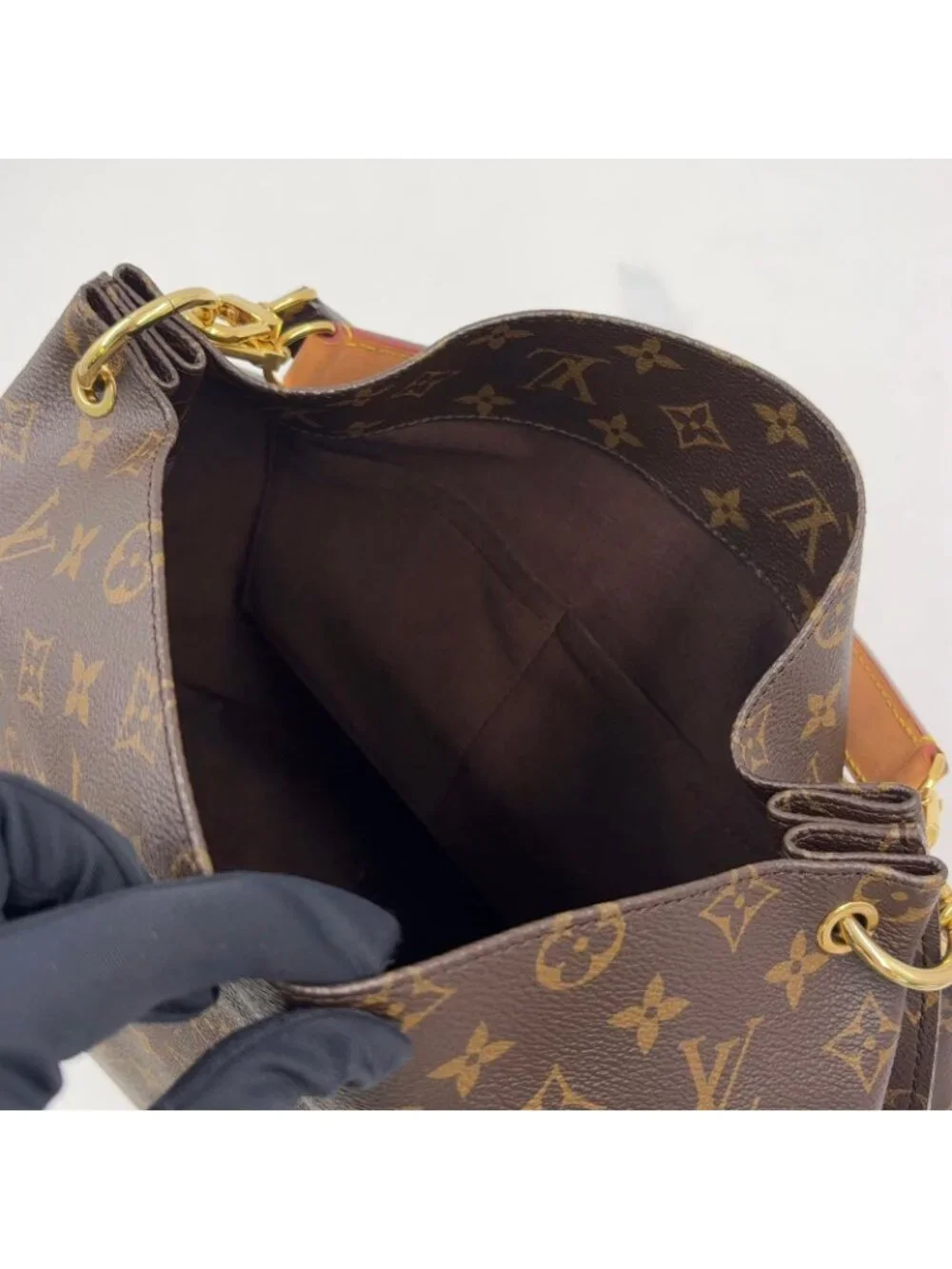 Louis Vuitton Metis Monogram Leather Brown Light Handbag Gold